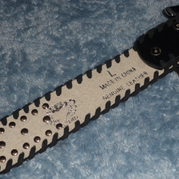 Turquoise Bead and Rhinestone studded western belt main image 4